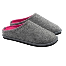 Löwenweiss Hausschuhe Filzpantoffel Easy Bicolor grau/fuchsiapink